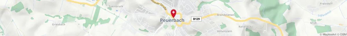 Kartendarstellung des Standorts für Kreuz-Apotheke Peuerbach in 4722 Peuerbach